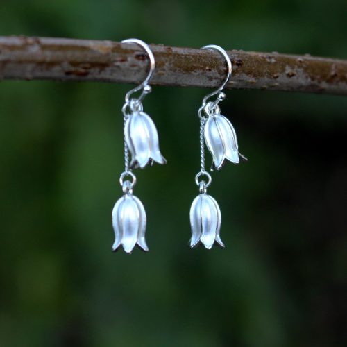 bluebell-silver-flower-double-drop-earring-ath1037