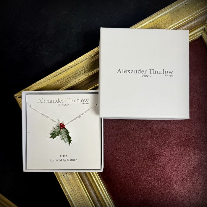 christmas-holly-necklace-silver-plated-alexander-thurlow-ath998-gift-box