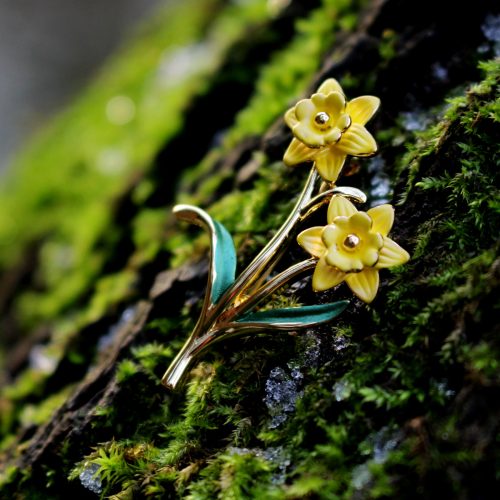 daffodil-yellow-gold-plated-flower-brooch-ath1040