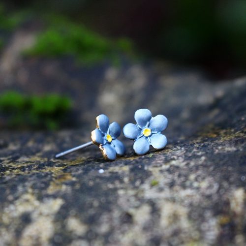 forget-me-not-blue-flower-gold-plated-mini-stud-earrings-ath-1047