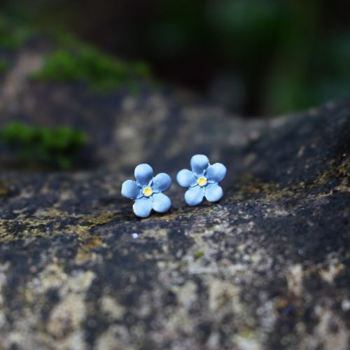 forget-me-not-blue-flower-gold-plated-mini-stud-earrings-ath-1047