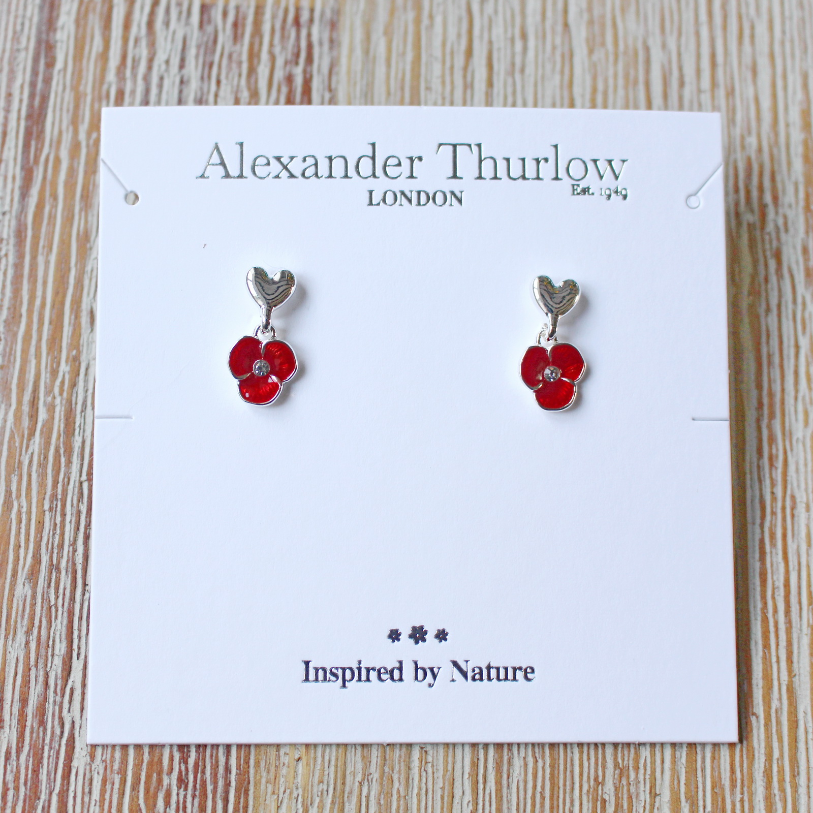 poppy-drop-heart-silver-plated-stud-earring-alexander-thurlow-ath1016-on-card