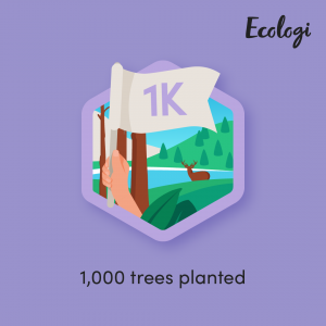 Ecologi.com 1000 trees planted Badge